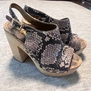 Sam Edelman platform snake skin sandals‎